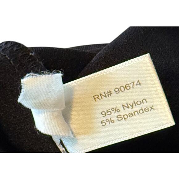 Boston Proper Pants Women Medium Black Palazzo Wide‎ Leg Jersey Knit Stretch - Picture 7 of 9